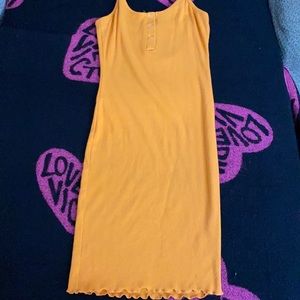 small orange tight dress